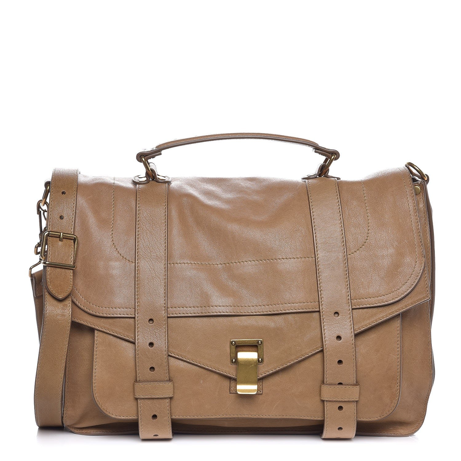 Proenza Schouler Lambskin Large PS1 Satchel Birch 1 of 12