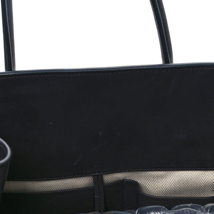 The Row Polished Saddle Calfskin Soft Margaux 15 Black 12 of 12