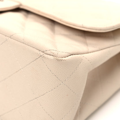 Chanel Caviar Quilted Jumbo Double Flap Ivory 15 of 15