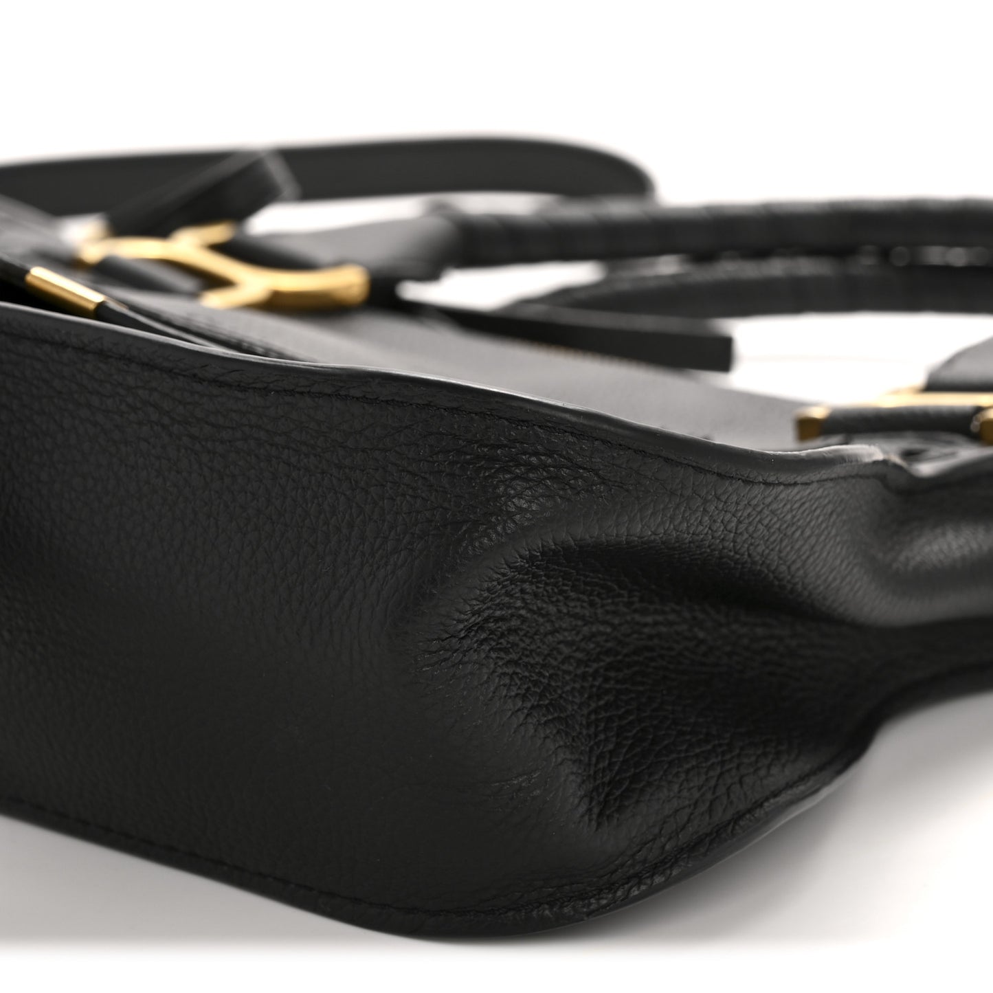 Calfskin Small Marcie Satchel Black