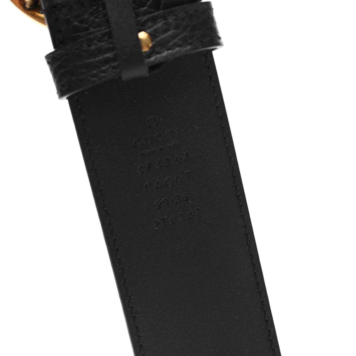 Gucci Dollar Calfskin Interlocking G Belt 90 36 Black 3 of 5