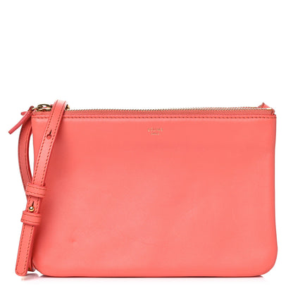 Celine Lambskin Small Trio Crossbody Bag Lipstick 1 of 21