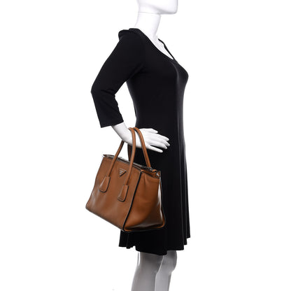 Prada City Calf Twin Pocket Tote Cannella 3 of 12