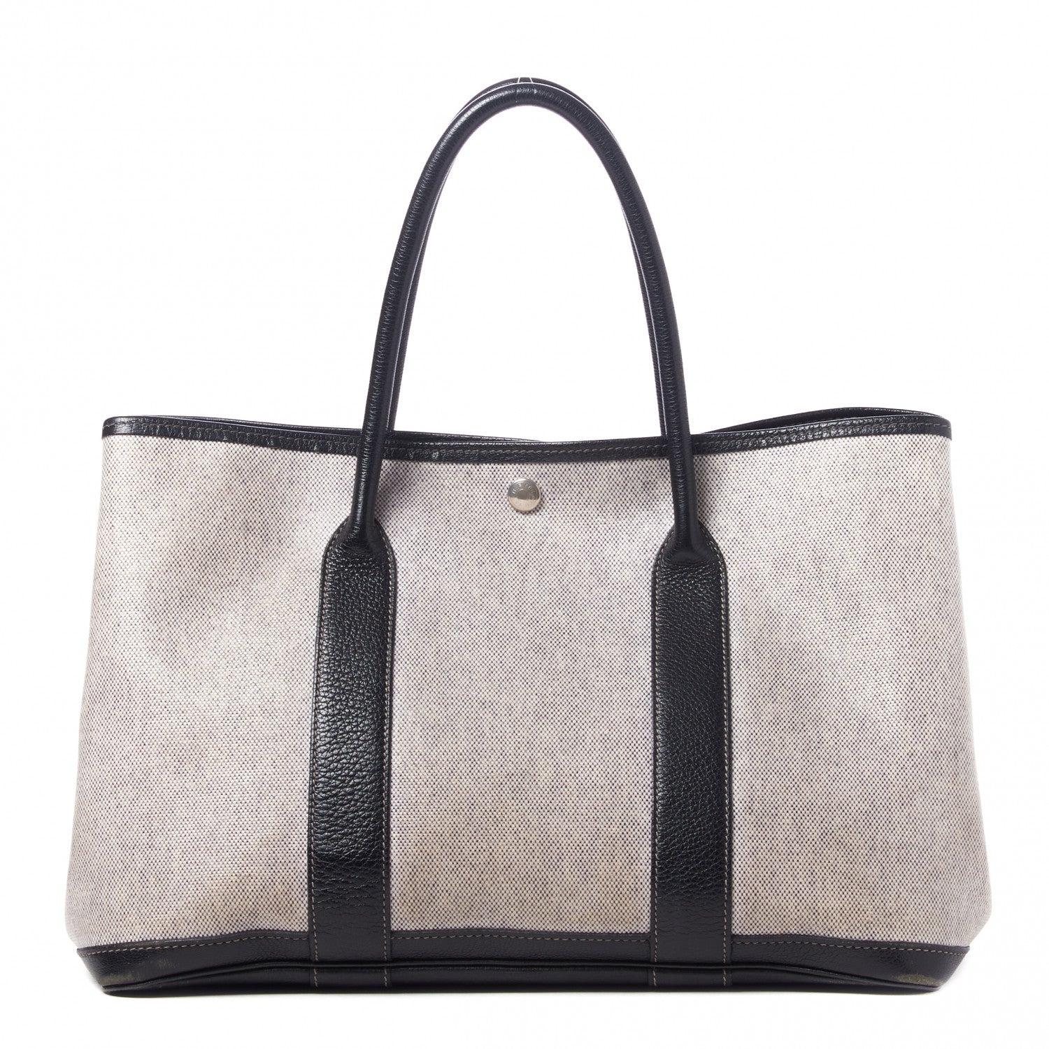 Hermes Buffle Skipper Toile Garden Party 36 MM Tote Black 1 of 7