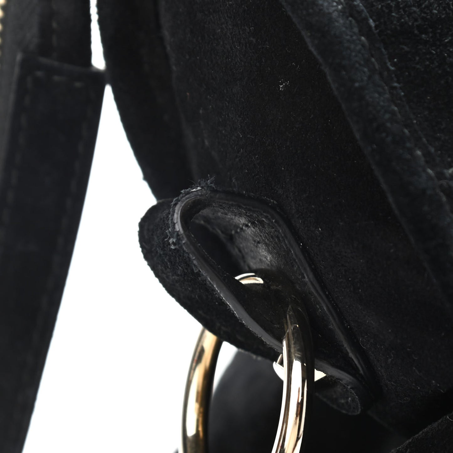 Baby Daim Suede Classic Silver Hardware City Black