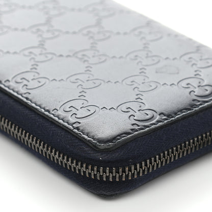 Gucci Guccissima Zip Around Wallet Blue 11 of 11