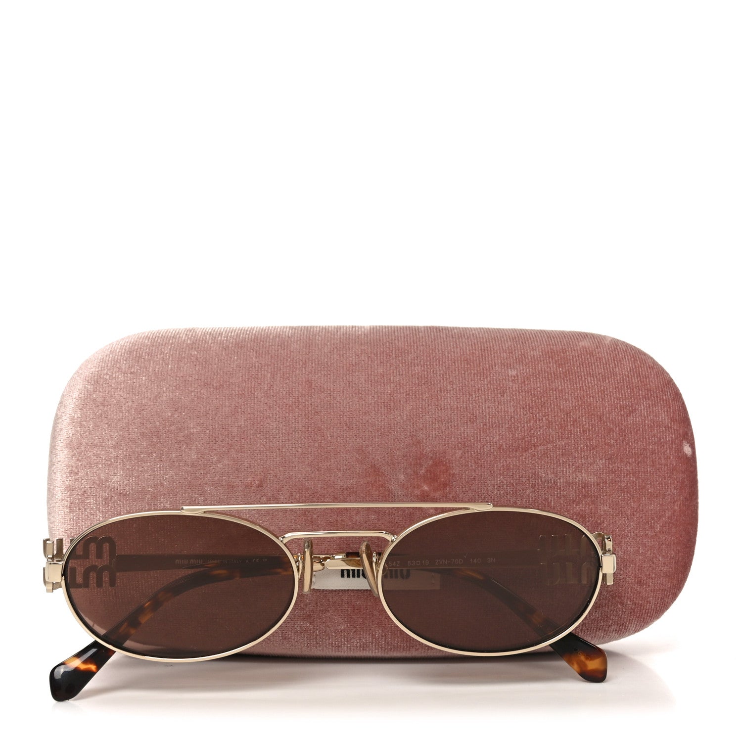 Miu Miu Metal Logo Sunglasses SMU54Z Brown 7 of 7