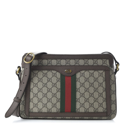 Gucci GG Supreme Monogram Web Medium Ophidia Shoulder Bag Beige New Acero 1 of 11