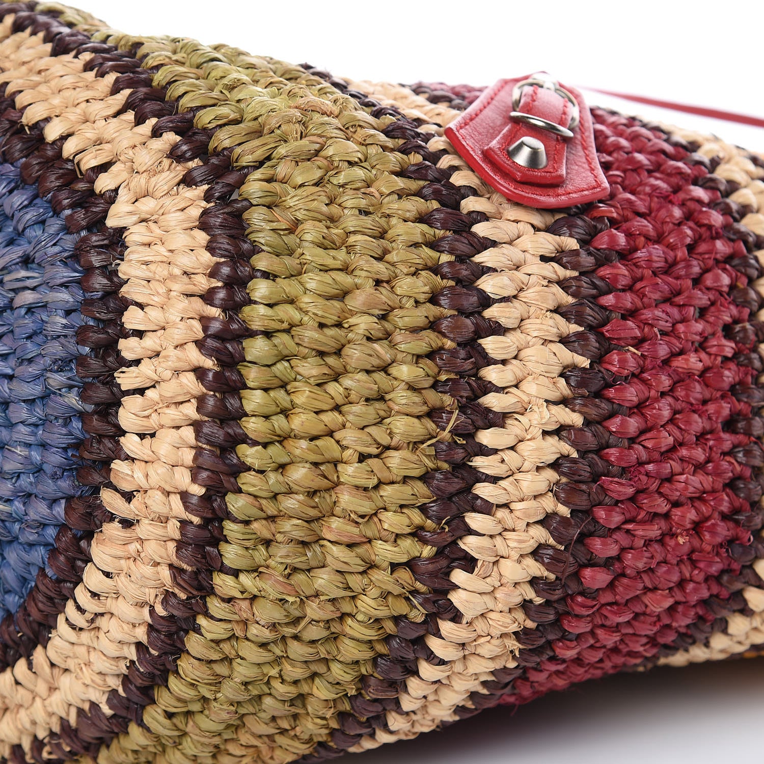 Balenciaga Straw Panier Basket Tote Multicolor 9 of 11