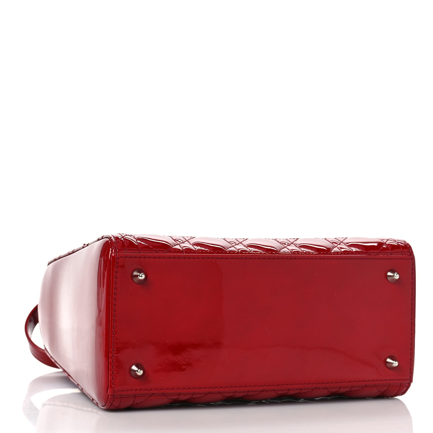 Christian Dior Patent Cannage Medium Lady Dior Red 4 of 8