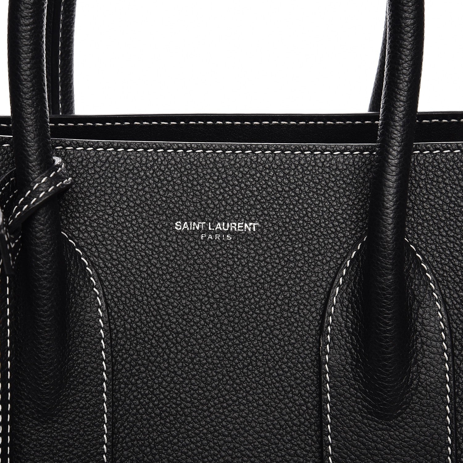 Saint Laurent Grained Calfskin Small Sac De Jour Black 7 of 11