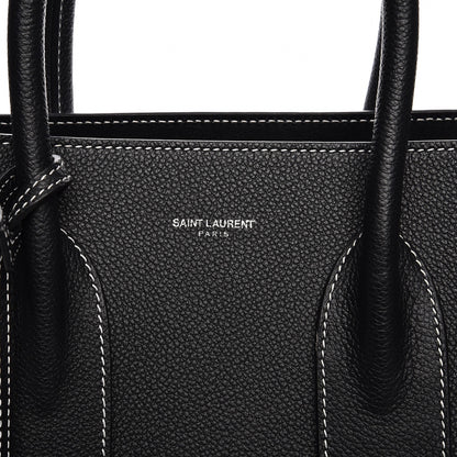 Saint Laurent Grained Calfskin Small Sac De Jour Black 7 of 11