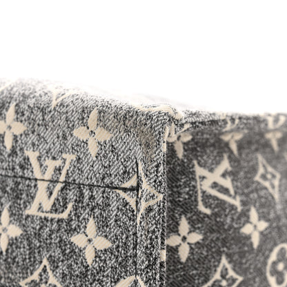 Louis Vuitton Monogram Jacquard Denim Onthego MM Bleu 9 of 10