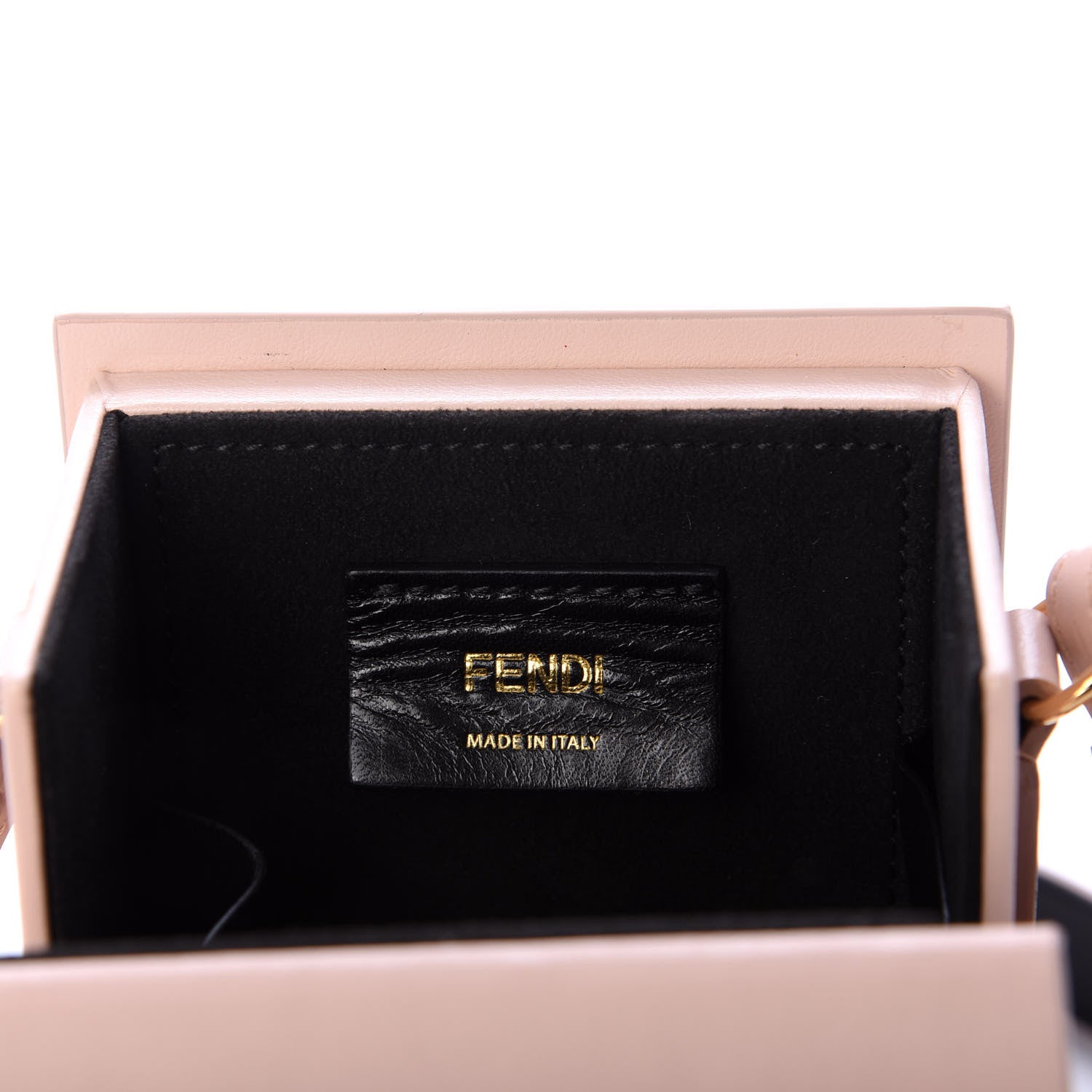 Fendi Vitello Fluffy Logo Vertical Box Rosa Quarzo Black 6 of 8