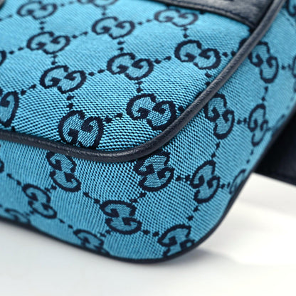Gucci Monogram Multicolor Textured Calfskin Retro Interlocking G Belt Bag Light Blue 6 of 12