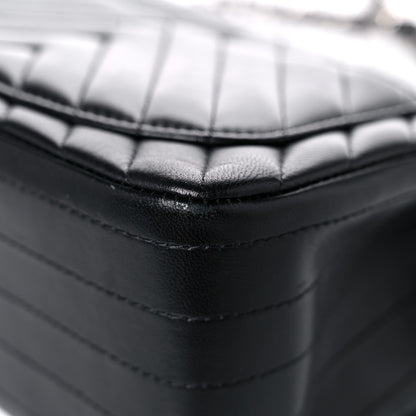Chanel Lambskin Chevron Quilted Mini Square Flap Black 11 of 14