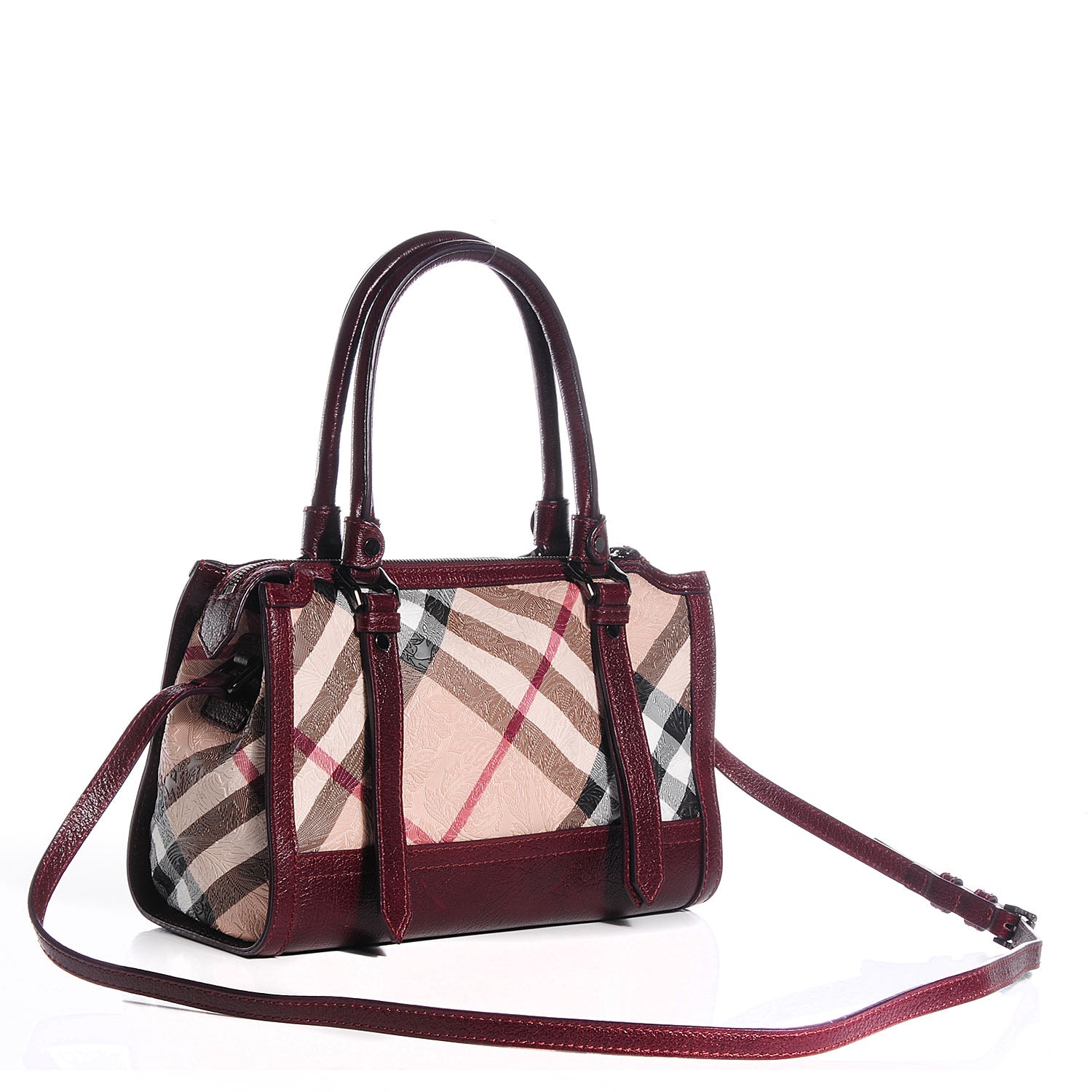 Burberry Nova Check Embossed Convertible Satchel 3 of 8