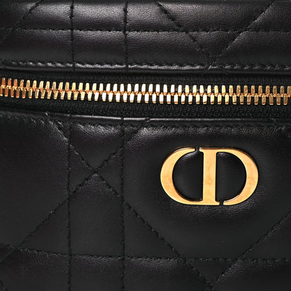 Christian Dior Lambskin Macrocannage Mini Caro Vanity Case Black 8 of 14