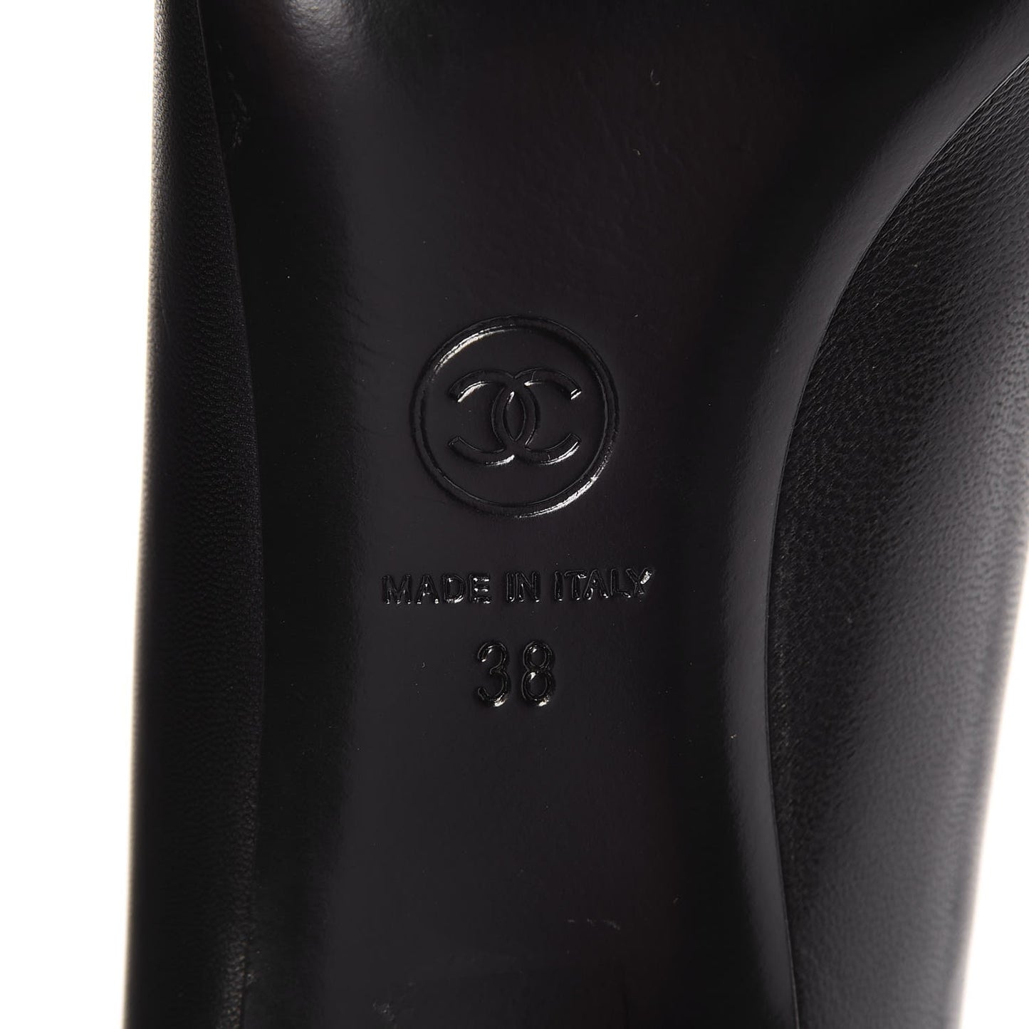 Lambskin Satin Cap Toe Pearl Pumps 38 Black