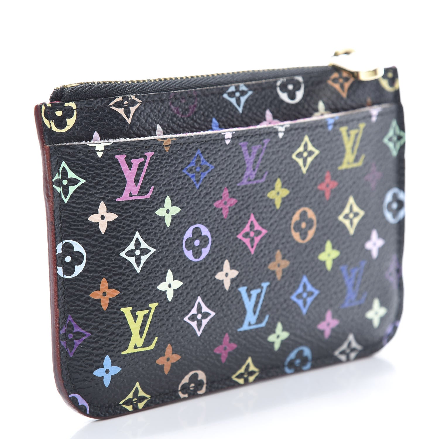 Louis Vuitton Monogram Multicolor Key Pouch Black Grenade 3 of 9