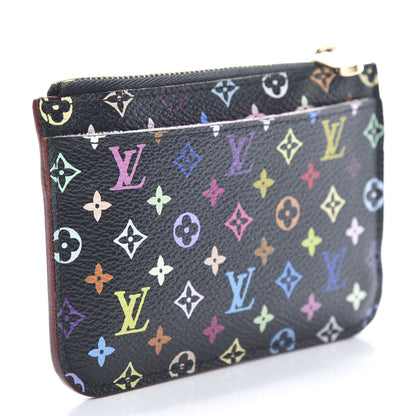 Louis Vuitton Monogram Multicolor Key Pouch Black Grenade 3 of 9