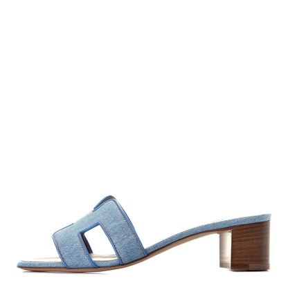 Hermes Denim Oasis Sandals 36 Bleu Clair 1 of 9