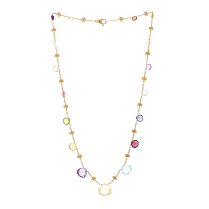 Marco Bicego 18K Yellow Gold Multi Gemstone Paradise Station Necklace 3 of 4