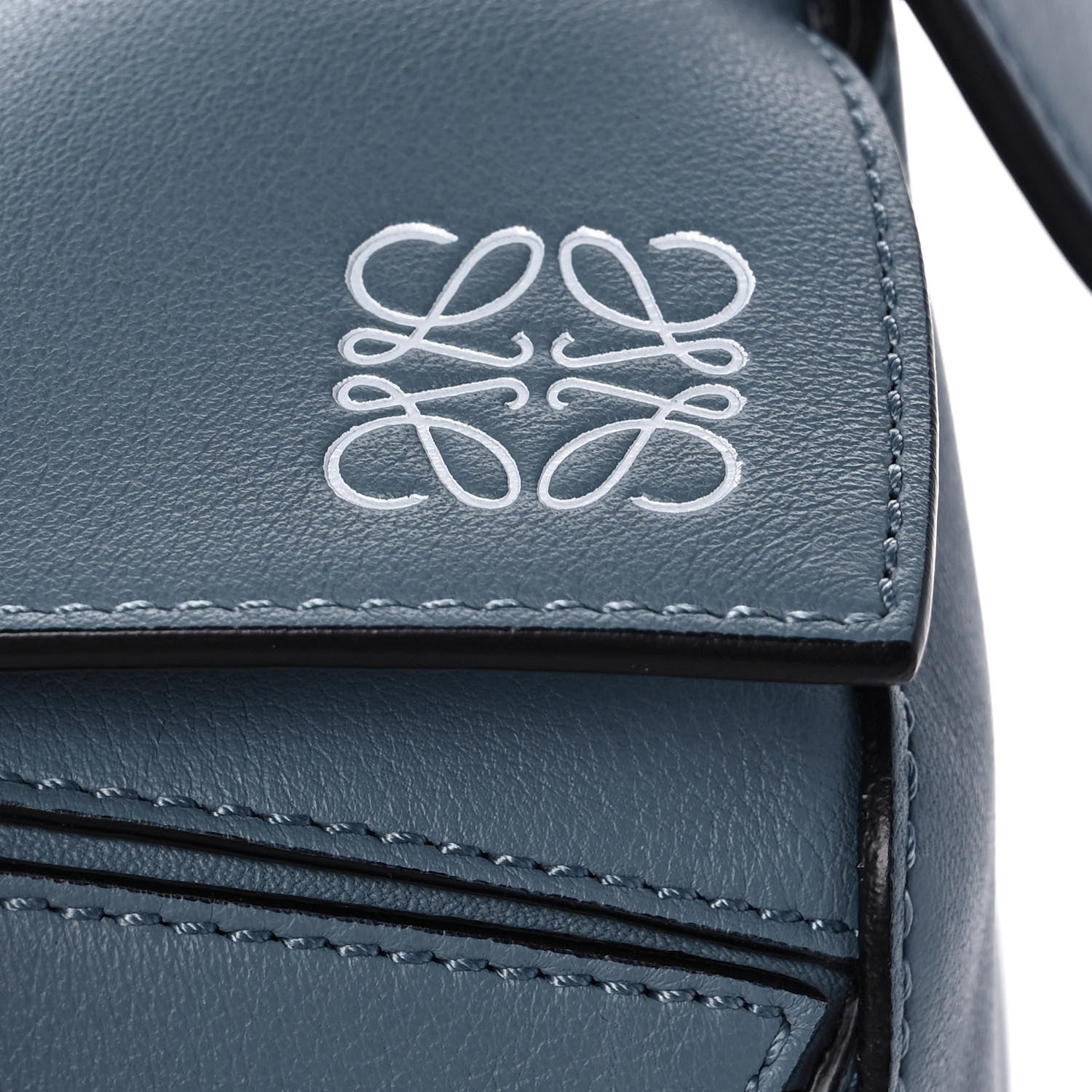 Loewe Calfskin Medium Puzzle Bag Stone Blue 9 of 10