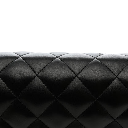 Chanel Lambskin Quilted Jumbo Double Flap Black 14 of 14
