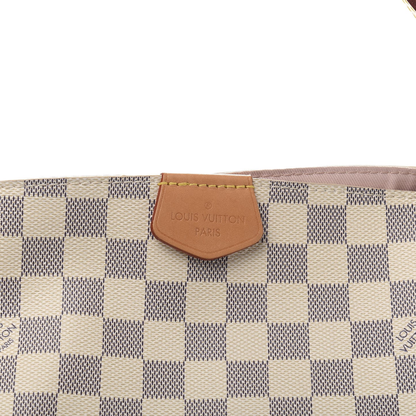 Damier Azur Graceful PM Rose Ballerine