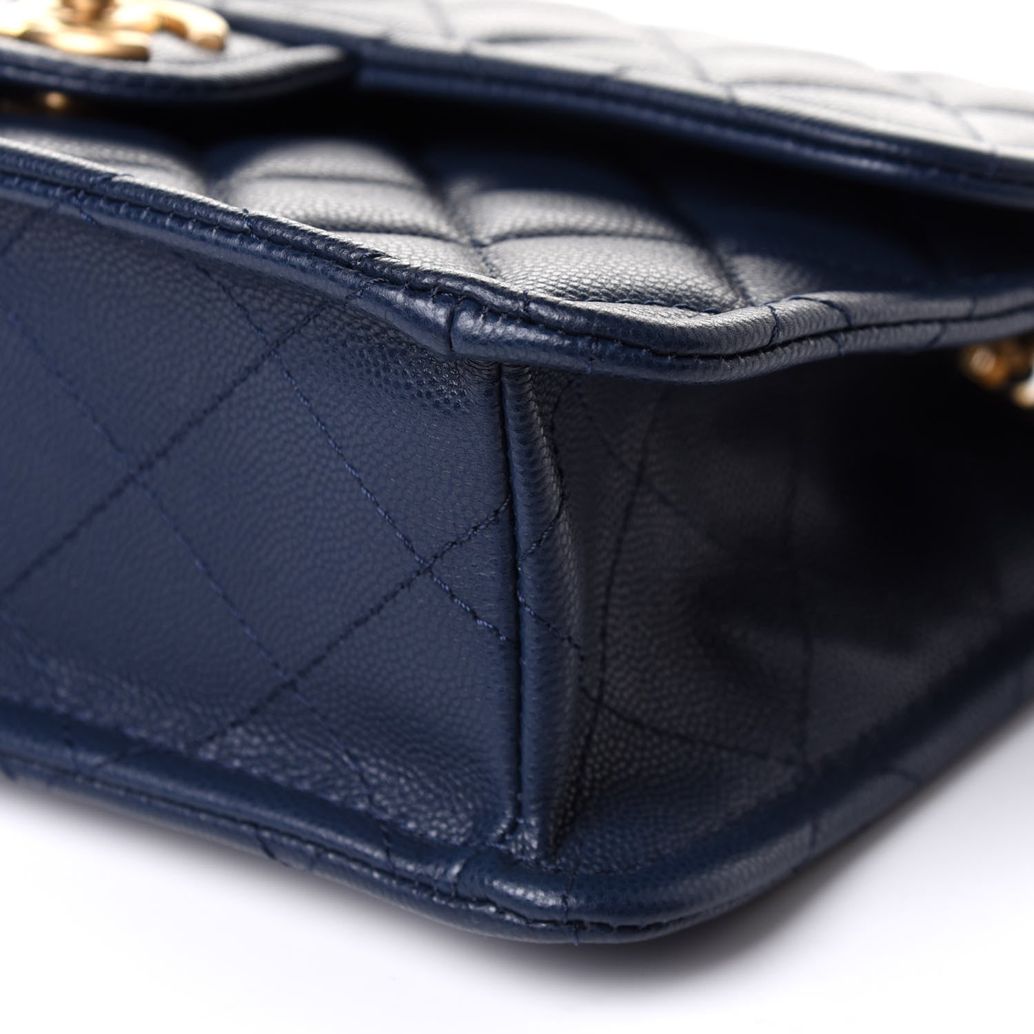 Chanel Caviar Quilted Medium Sweet Classic Flap Navy Blue 10 of 11