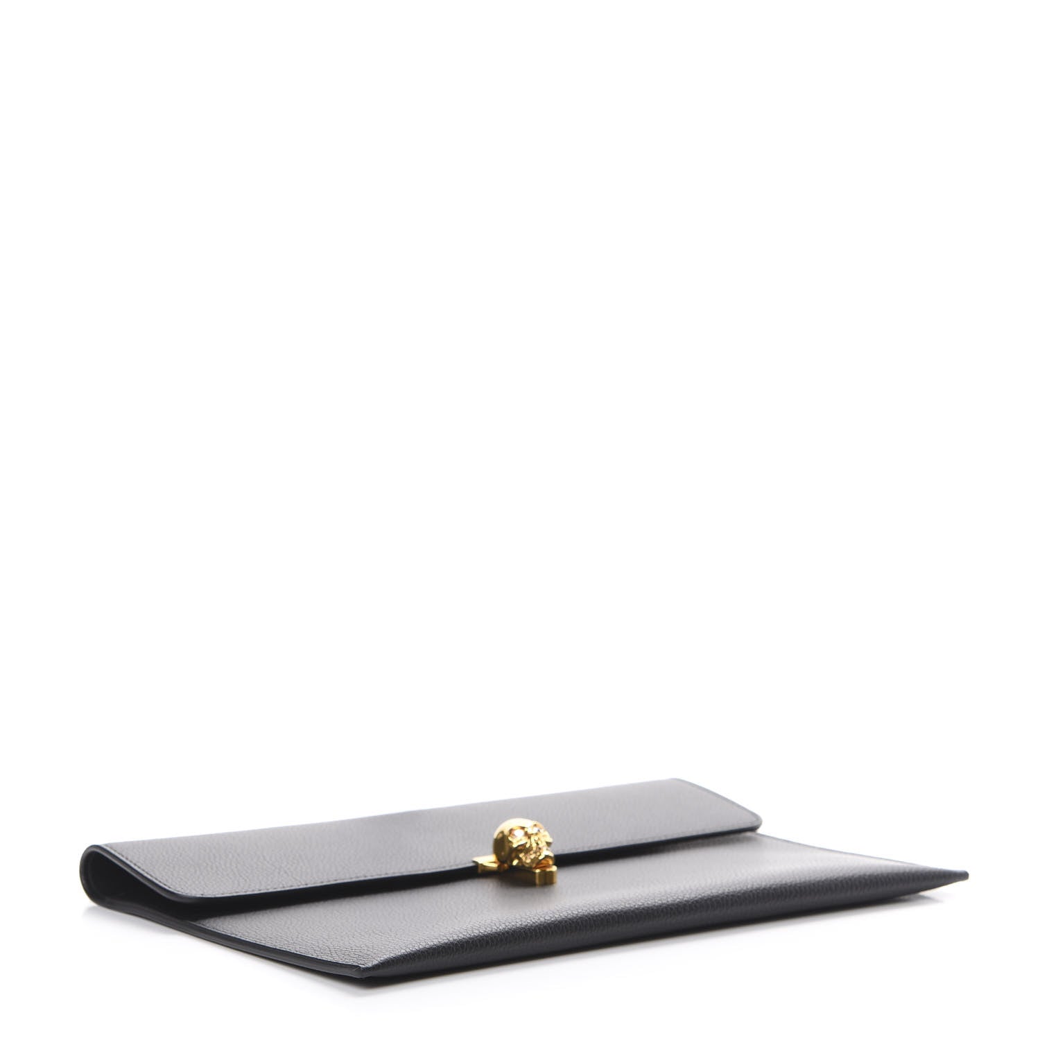 Alexander McQueen Calfskin Skull Envelope Clutch Black 3 of 6