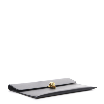 Alexander McQueen Calfskin Skull Envelope Clutch Black 3 of 6