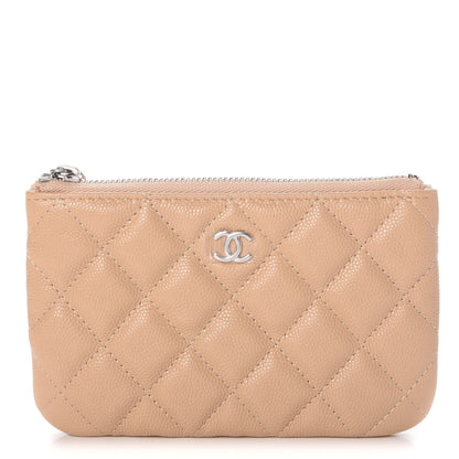 Chanel Caviar Quilted Small Cosmetic Case Beige 1 of 8