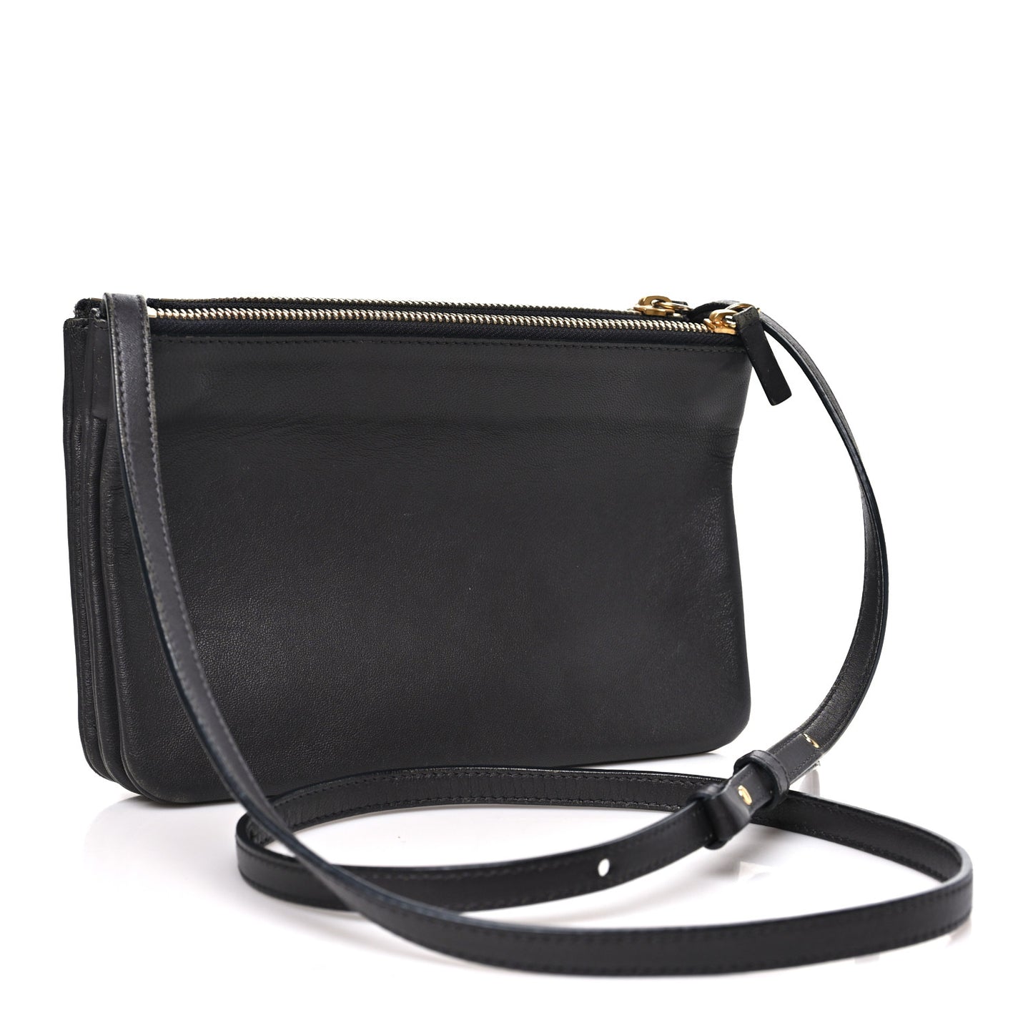 Lambskin Small Trio Crossbody Bag Medium Grey