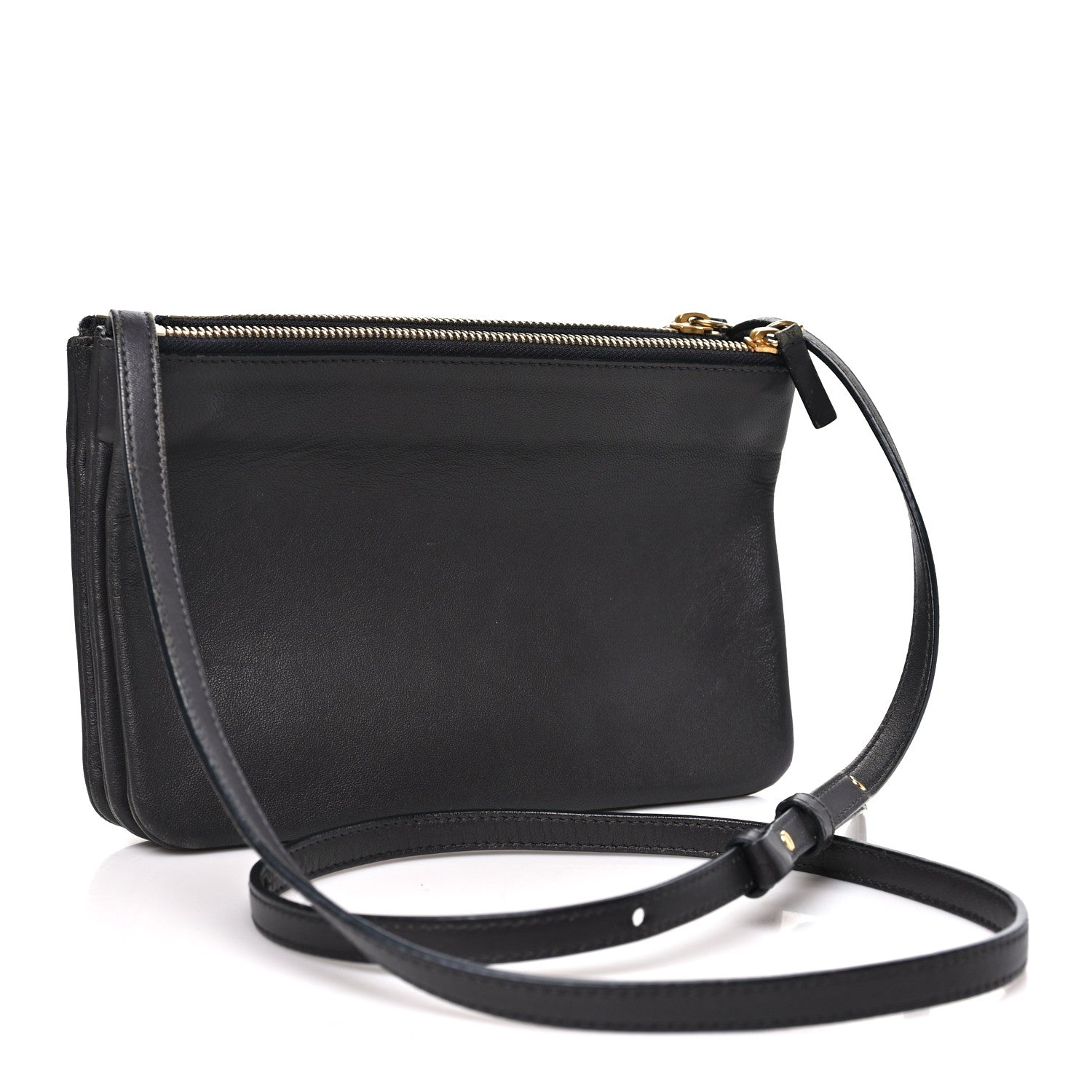 Celine Lambskin Small Trio Crossbody Bag Medium Grey 3 of 12