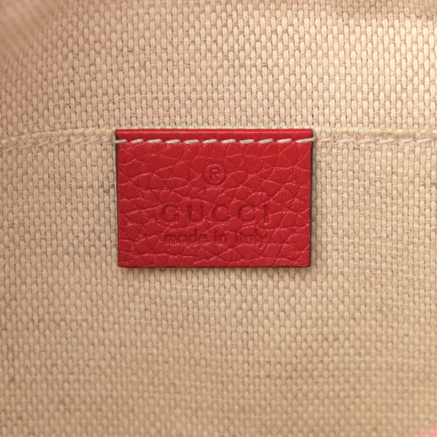 Gucci Pebbled Calfskin Small Soho Disco Bag Vibrant Red 6 of 14