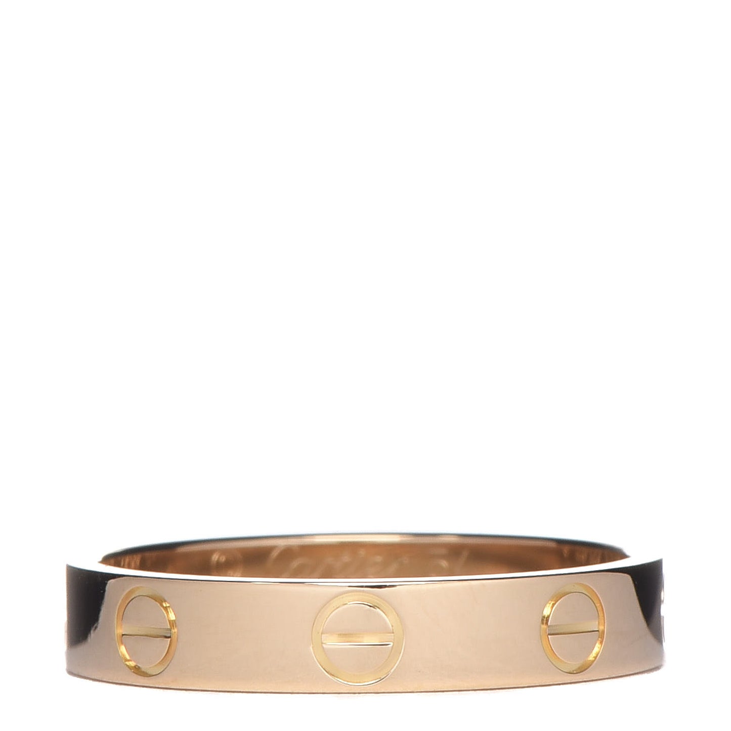 18K Yellow Gold 3.5mm LOVE Wedding Band Ring 54 6.75