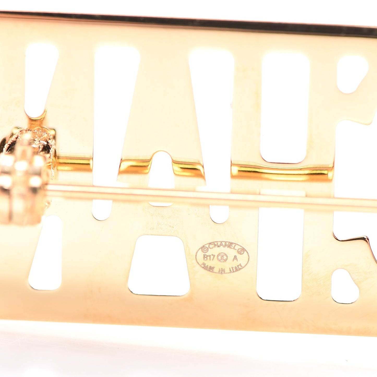 Crystal Lighter Brooch Black Gold