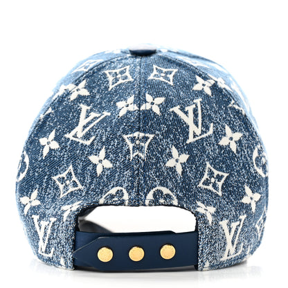 Louis Vuitton Monogram Jacquard Cap L Blue 6 of 9