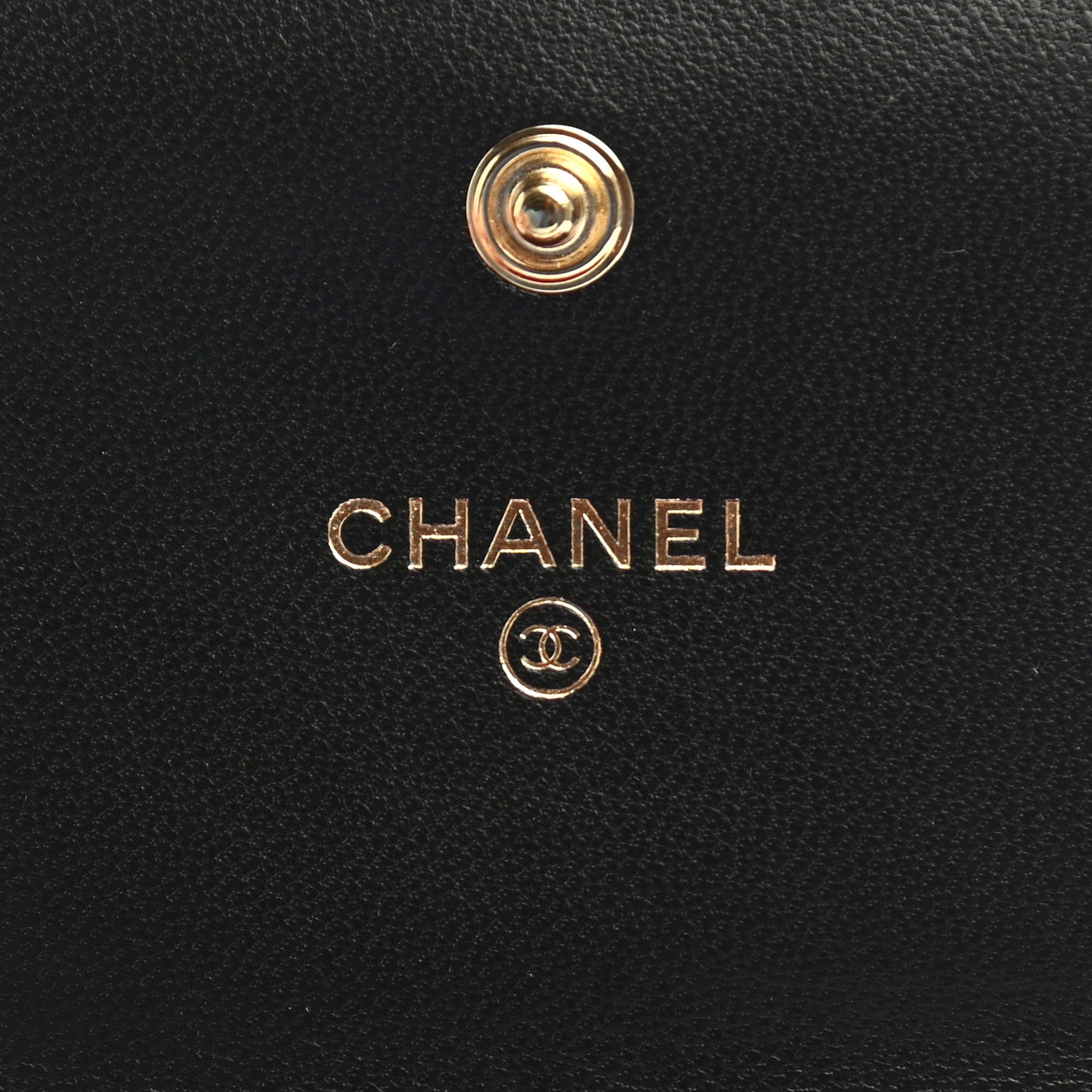 Chanel Shiny Goatskin Quilted Chanel 19 Flap Wallet Black 6 of 9