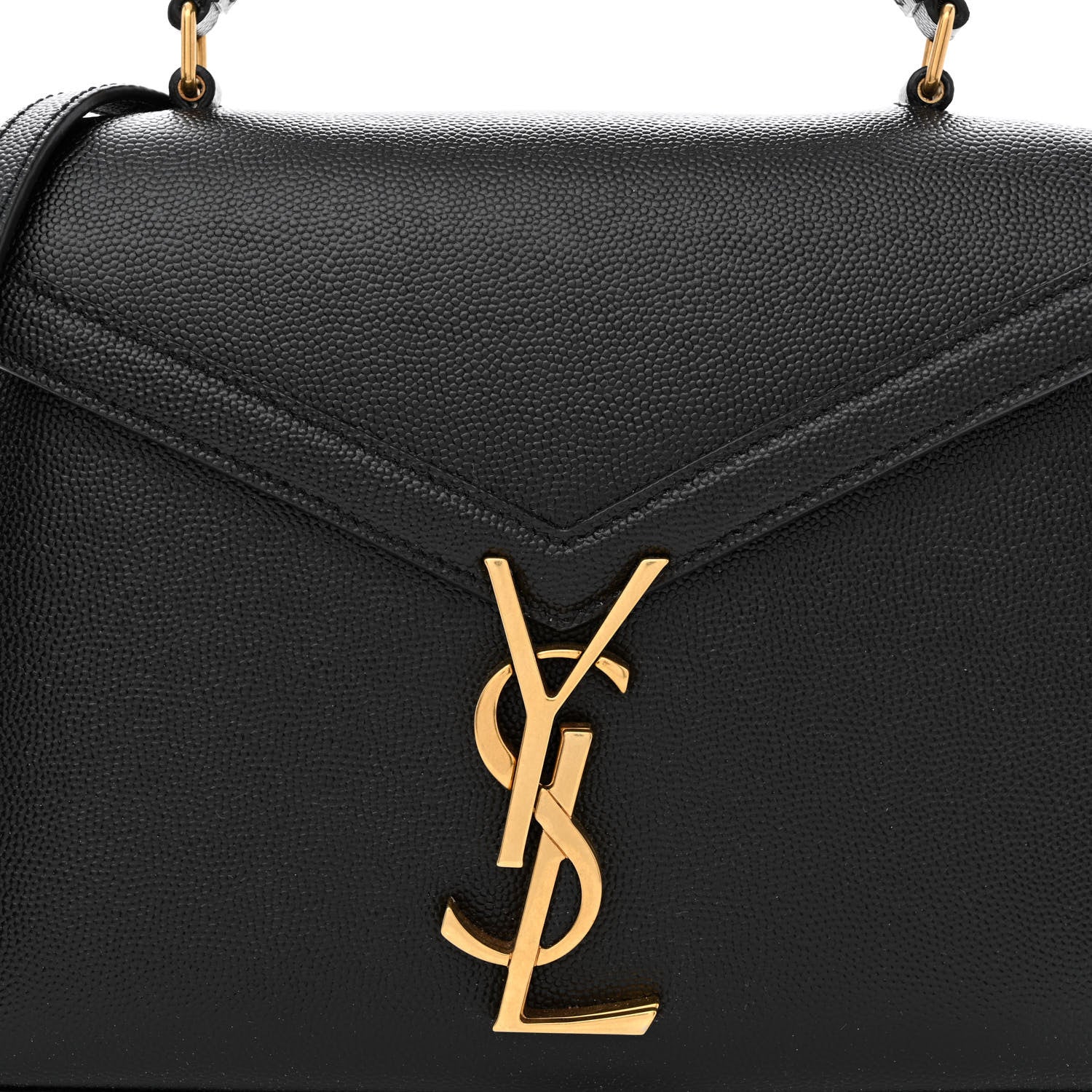 Saint Laurent Grain de Poudre Mini Classic Monogram Cassandra Top Handle Black 8 of 11