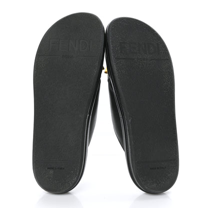 Fendi Vitello Womens Fendigraphy Slide Sandals 41 Black 5 of 7