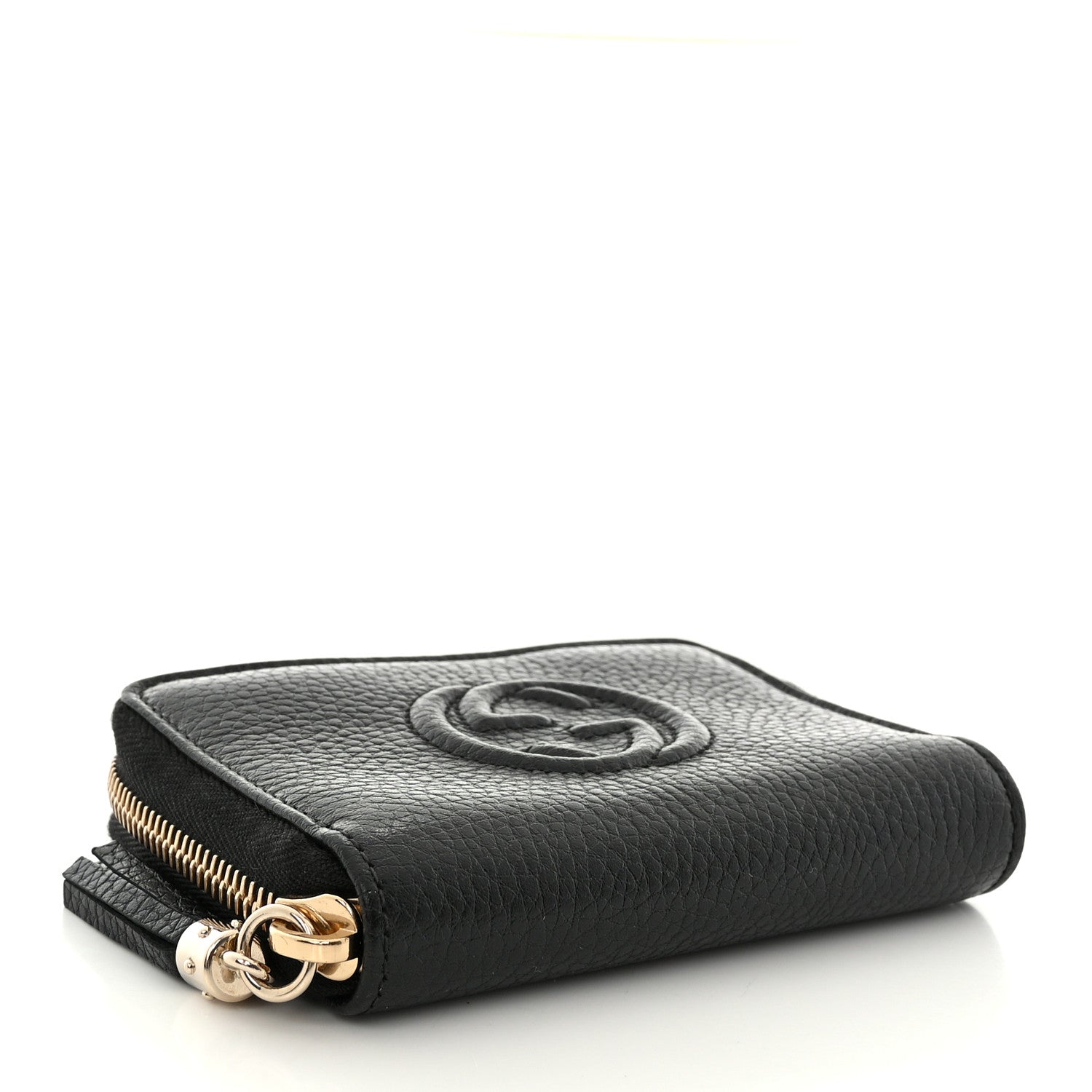 Gucci Pebbled Calfskin Small Soho Zip Around Wallet Black 4 of 10