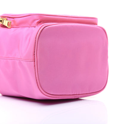 Prada Saffiano Tessuto Nylon Mini Bucket Crossbody Bag Pink 6 of 12