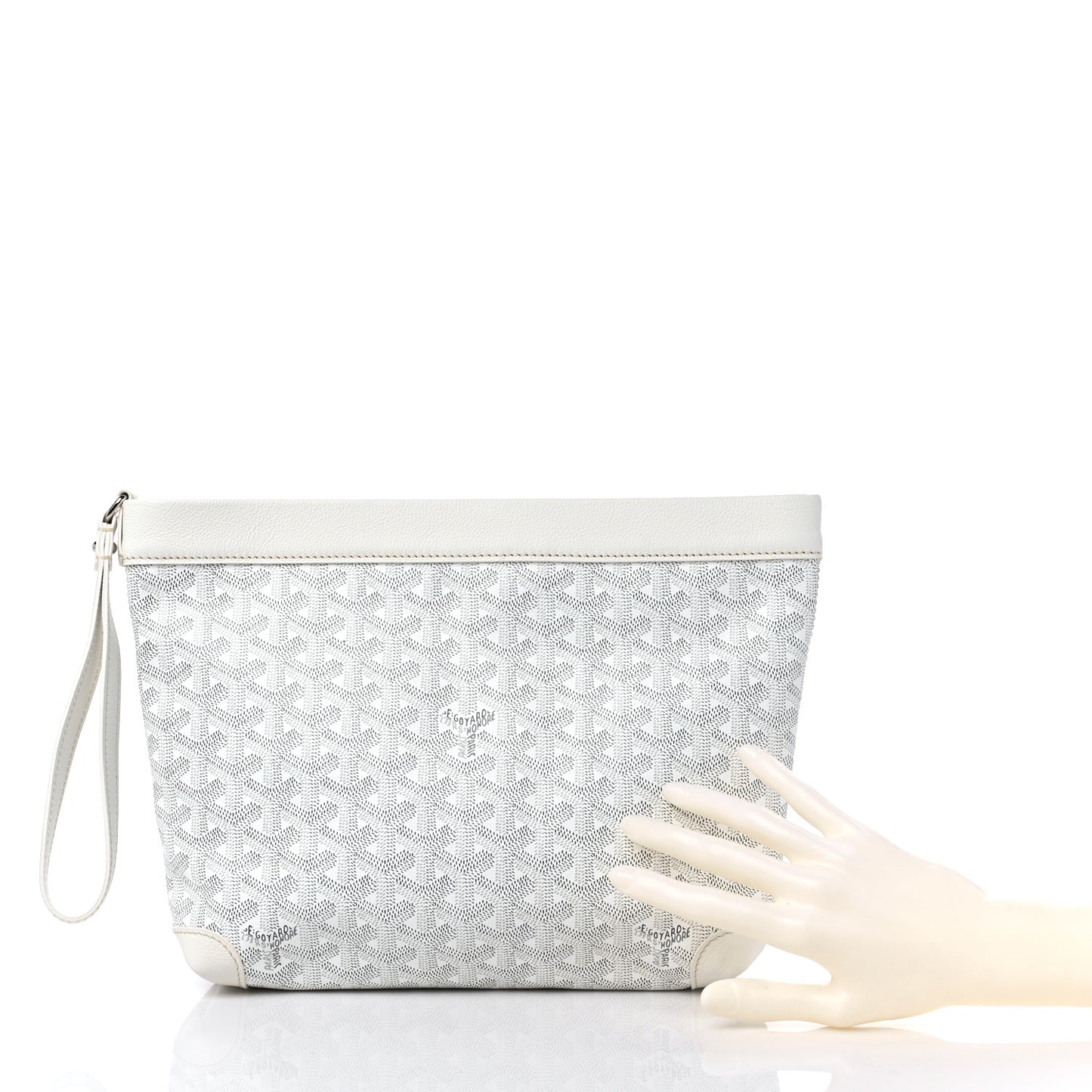 Goyardine Conti Pouch White