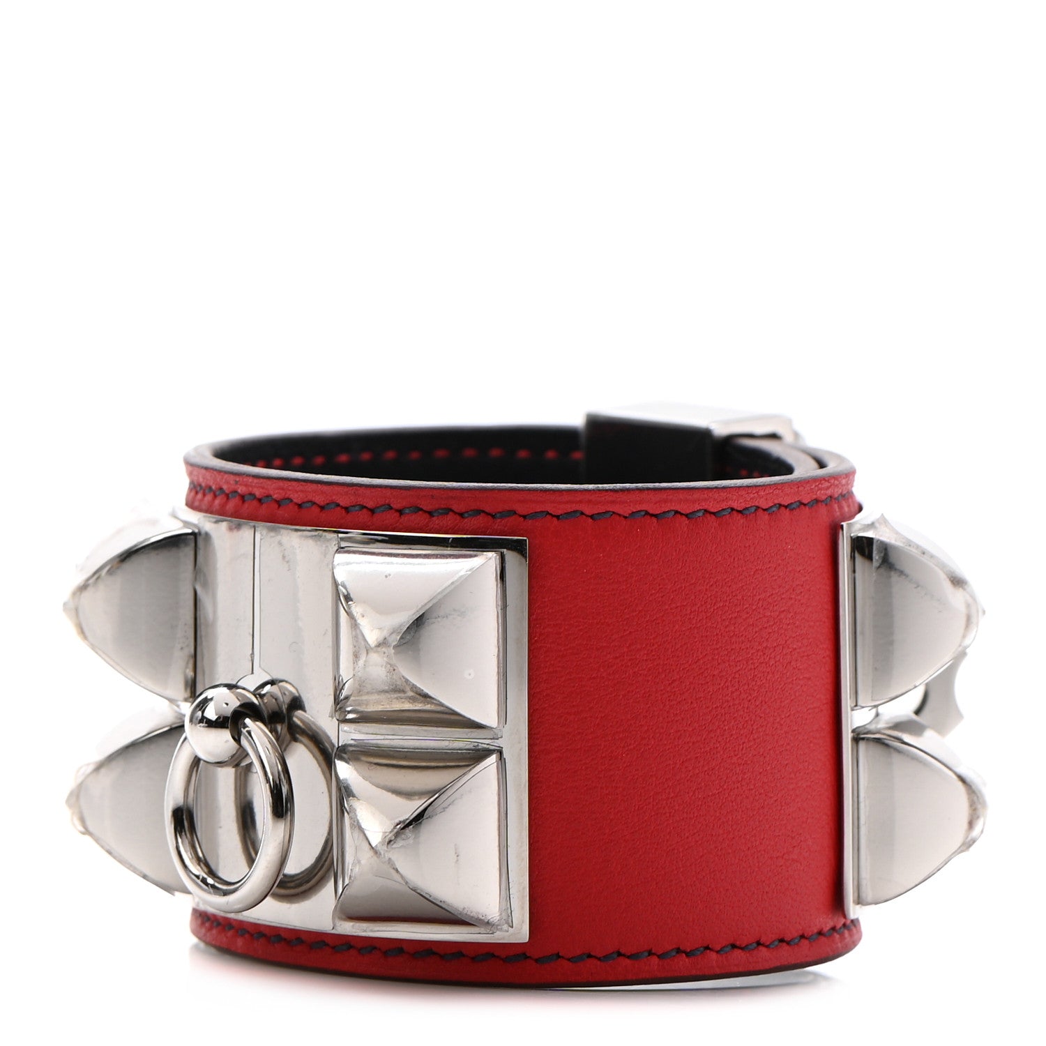 Hermes Swift Collier de Chien CDC Bracelet Rouge Vif Bleu Indigo 1 of 6