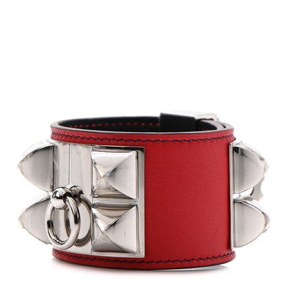 Hermes Swift Collier de Chien CDC Bracelet Rouge Vif Bleu Indigo 1 of 6