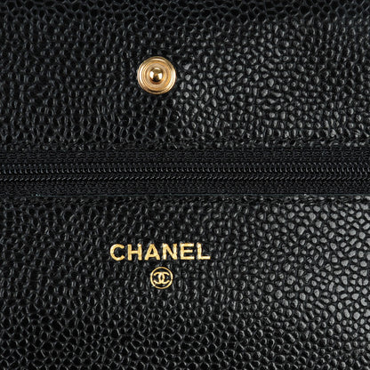 Chanel Caviar Quilted Wallet On Chain WOC Black 6 of 9