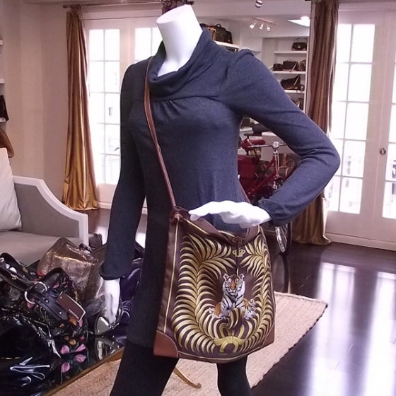 Hermes Bi-Material Silky City Bag Tiger Royal 2 of 15